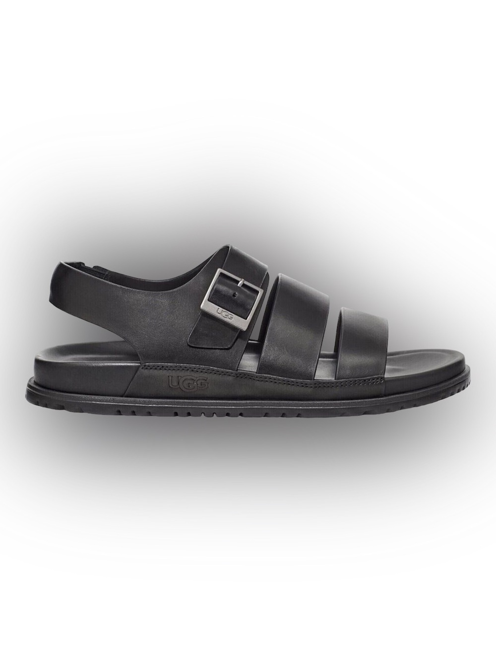 UGG Wainscott Fisherman Sandal Black Leather Men’s 10